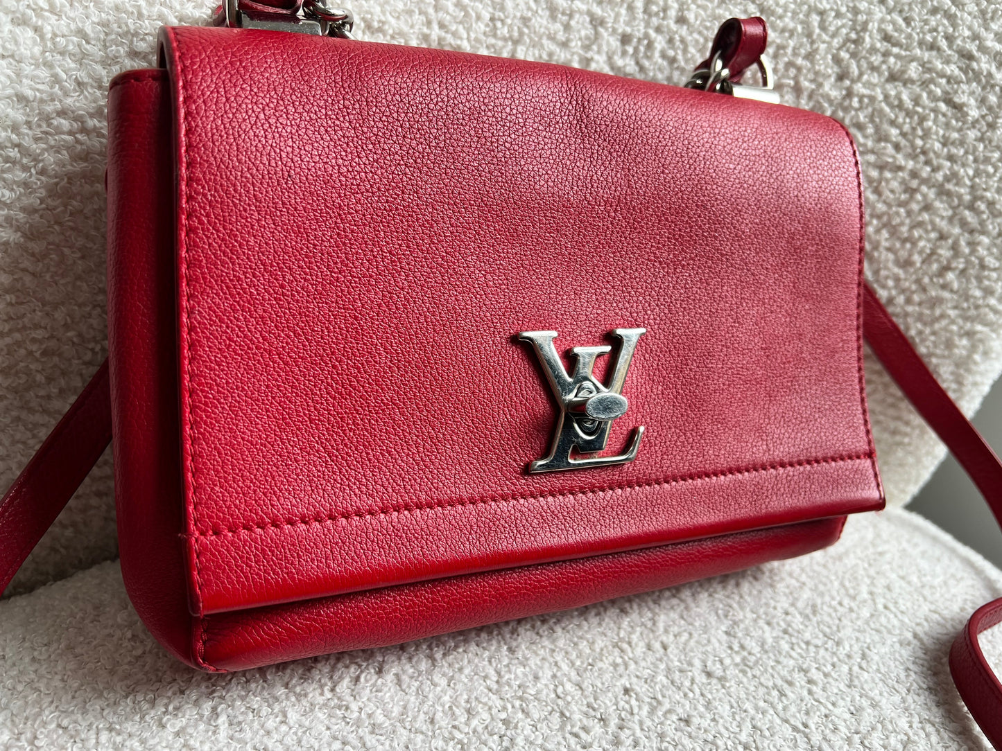 Louis Vuitton Red Mylockme II BB Bag
