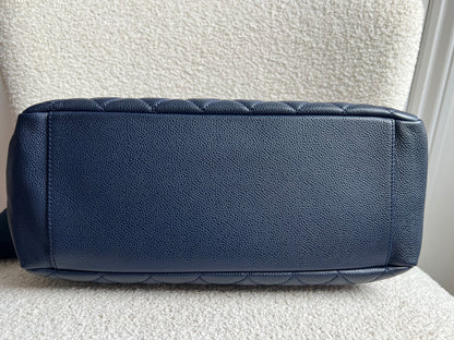Chanel Navy Blue Caviar Grand Shopper Tote (GST)