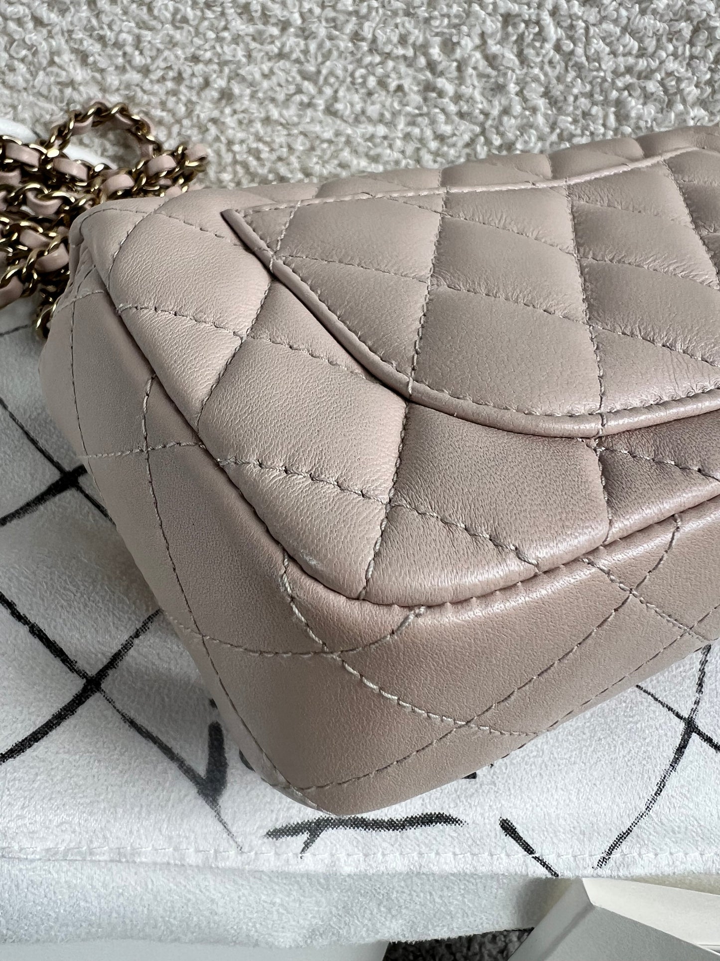 Chanel Mini Rectangular Classic Flap in Lambskin (RRP £4,390)