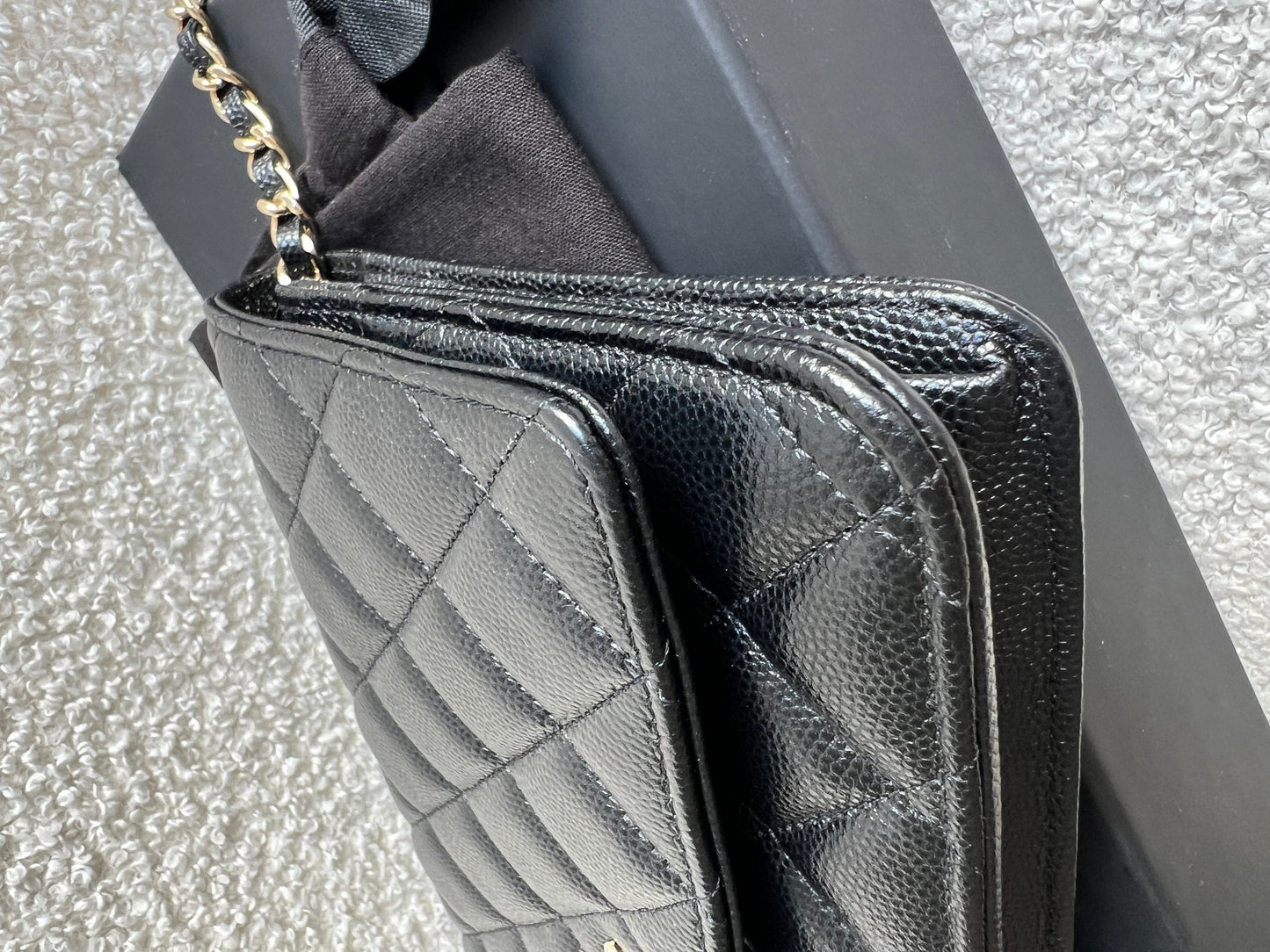 Chanel Black Caviar Wallet on Chain (RRP £2,930)