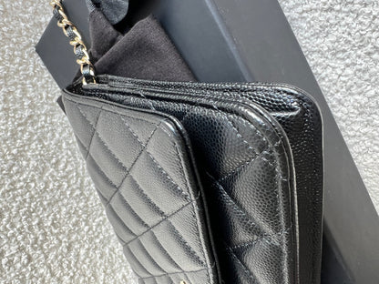 Chanel Black Caviar Wallet on Chain (RRP £2,930)