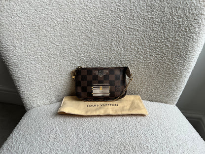 Louis Vuitton Limited Edition Trunks and Locks Mini Pochette Accessoires in Damier Ebene