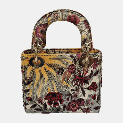 Lady Dior Mini Embroidered Phoenix Cloth Multicolor Handbag