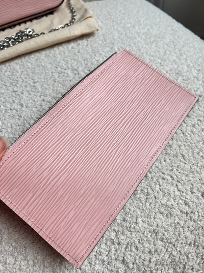 Louis Vuitton Felicie Pochette Rose Ballerine Epi (RRP £1160)