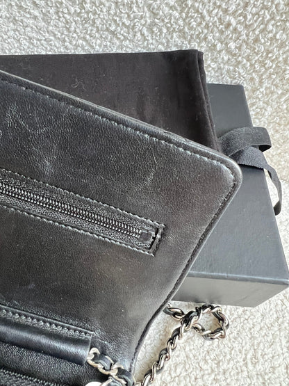 Chanel Wallet on Chain in Black Lambskin Silver Hardware (RRP £2,930)