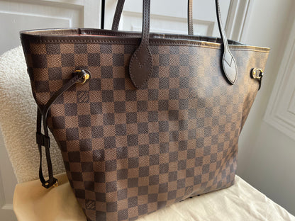 Louis Vuitton Neverfull MM Damier Ebene Rose Ballerine (RRP £1470)