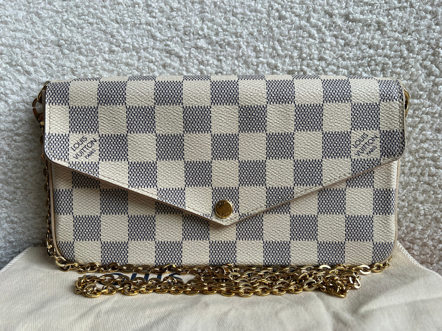 Louis Vuitton Felicie Pochette Damier Azur (RRP £1110)