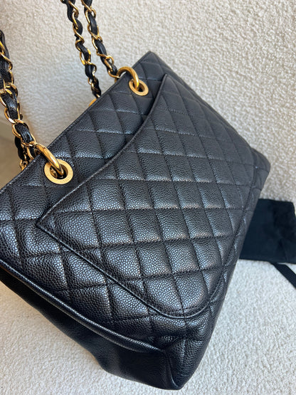 Chanel Black Caviar Grand Shopper Tote Gold Hardware (GST)