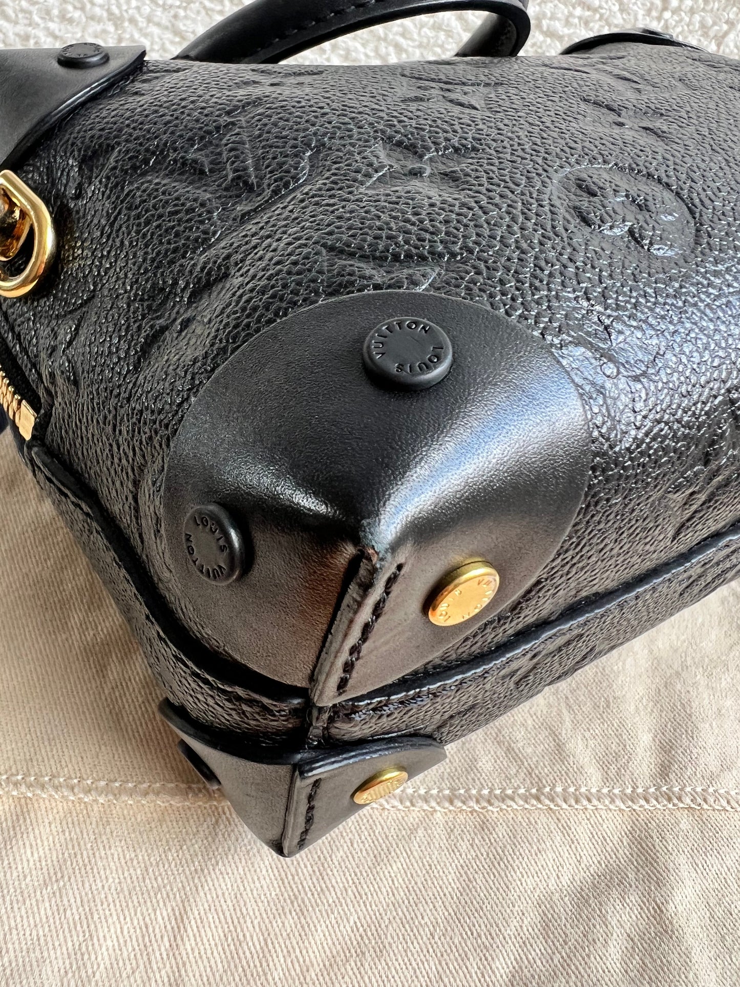 Louis Vuitton Black Empreinte Petite Malle Souple Bag (RRP £2420)