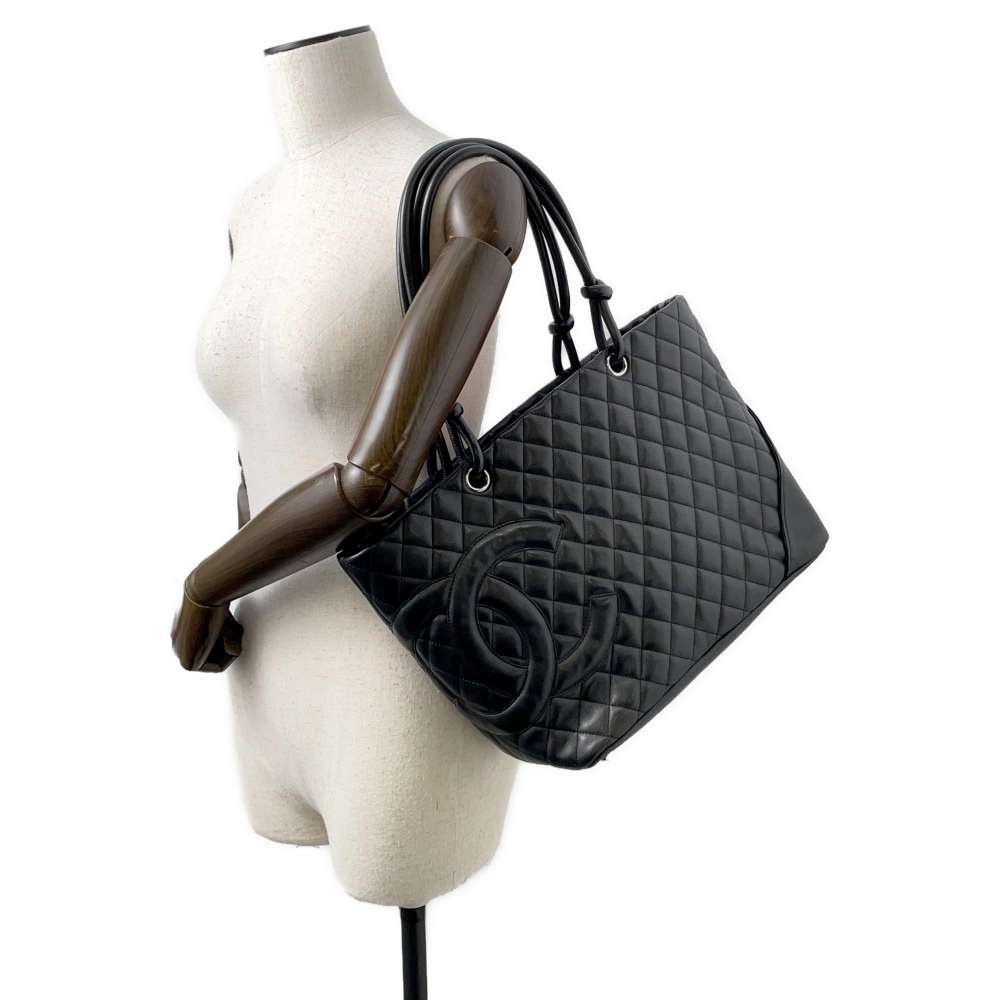 Chanel Cambon Large Leather Black Tote