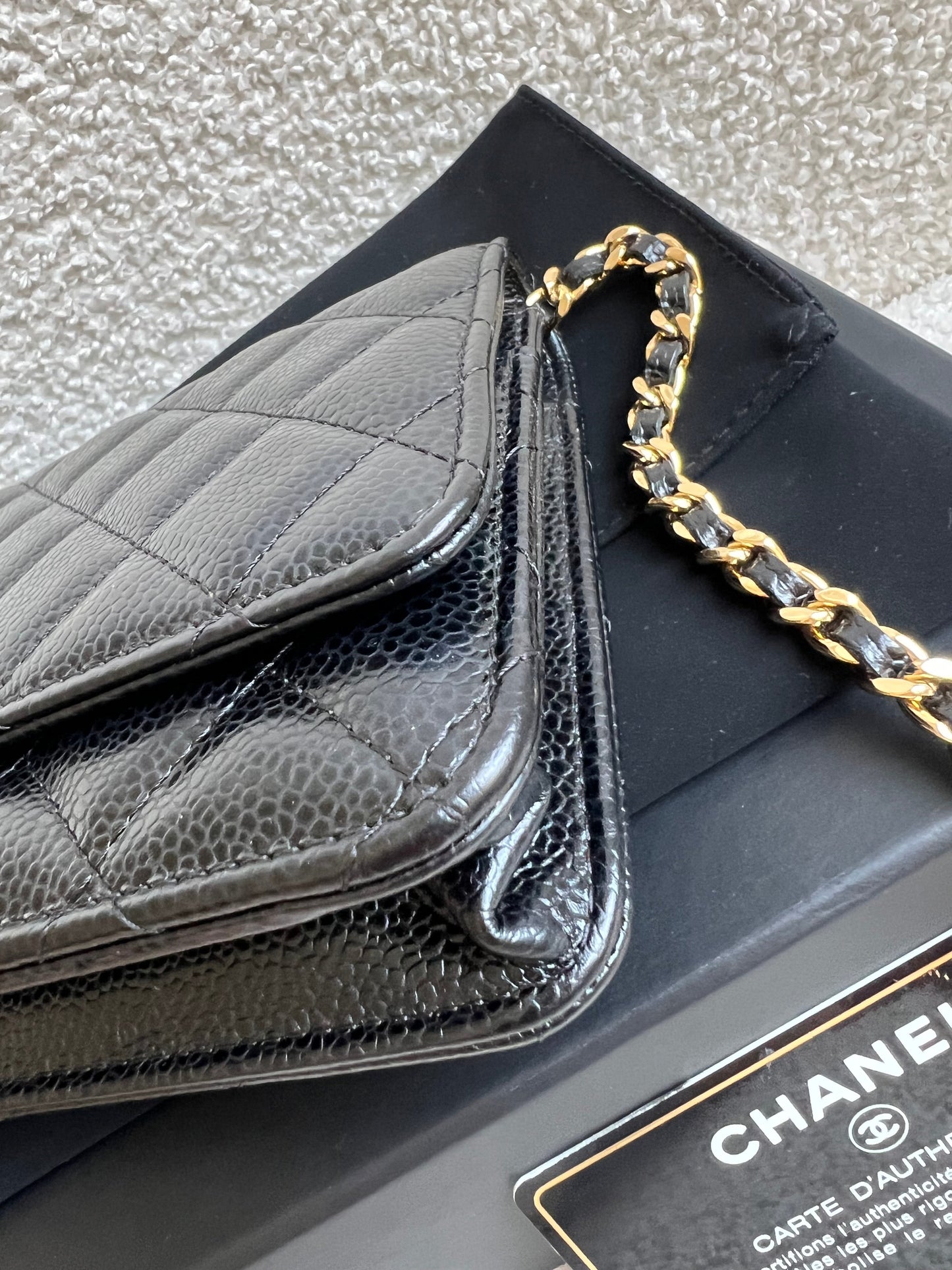 Chanel Black Caviar Wallet on Chain (RRP £2,930)