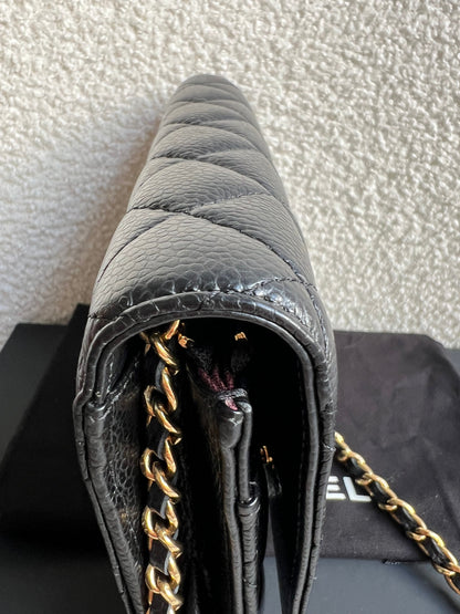 Chanel Black Caviar Wallet on Chain (RRP £2,930)