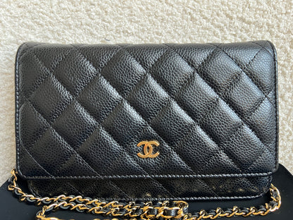Chanel Black Caviar Wallet on Chain (RRP £2,930)