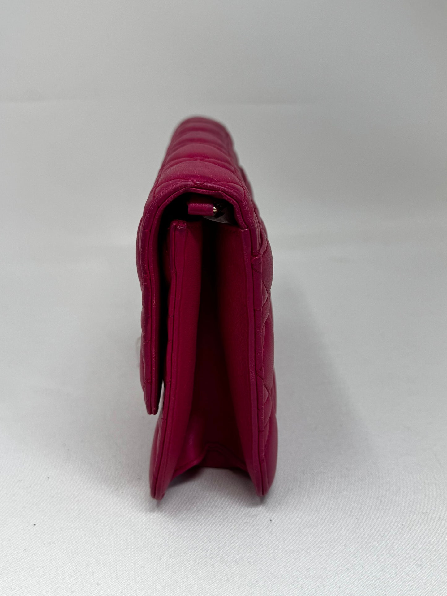 Christian Dior Lambskin Cannage Miss Dior Promenade Pouch Fuchsia Bj1-04