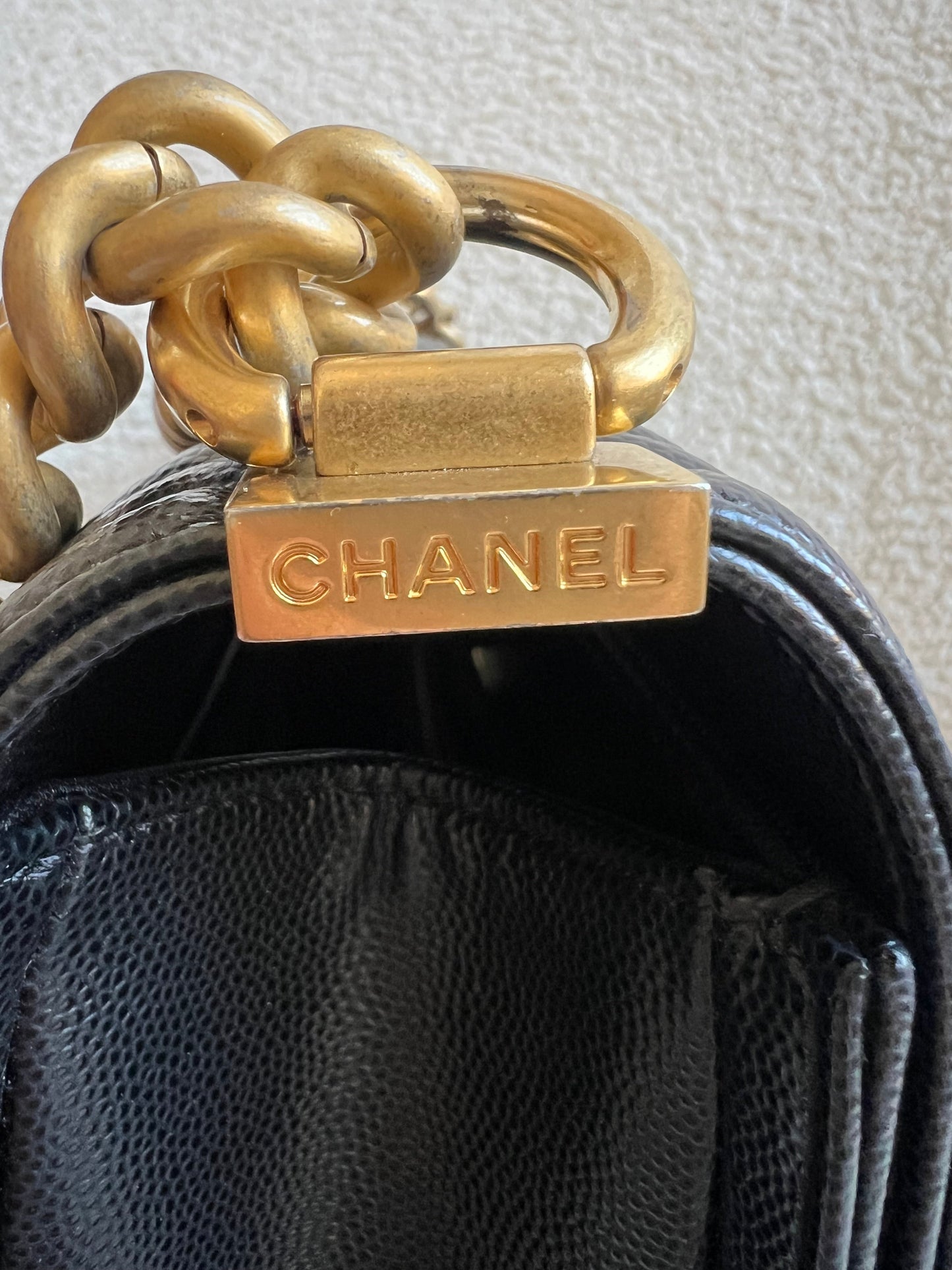 Chanel Black Caviar Medium Boy Bag (RRP £5800)