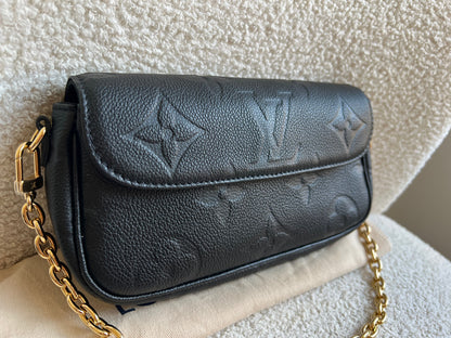 Louis Vuitton Ivy Wallet on Chain Bag Black Empreinte (RRP £1,490)