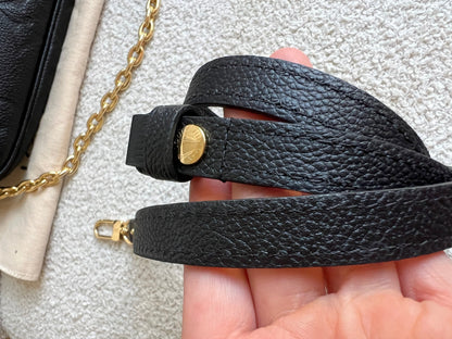 Louis Vuitton Ivy Wallet on Chain Bag Black Empreinte (RRP £1,490)