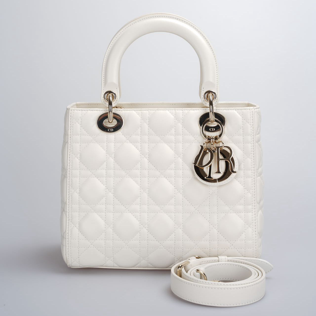 Dior Lady Dior Leather Handbag Style 115