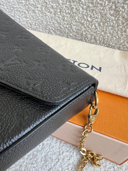 Louis Vuitton Felicie Pochette Black Empreinte Monogram (RRP £1230)