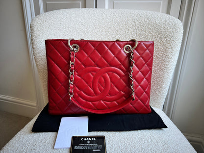 Chanel Red Caviar Grand Shopper Tote (GST)