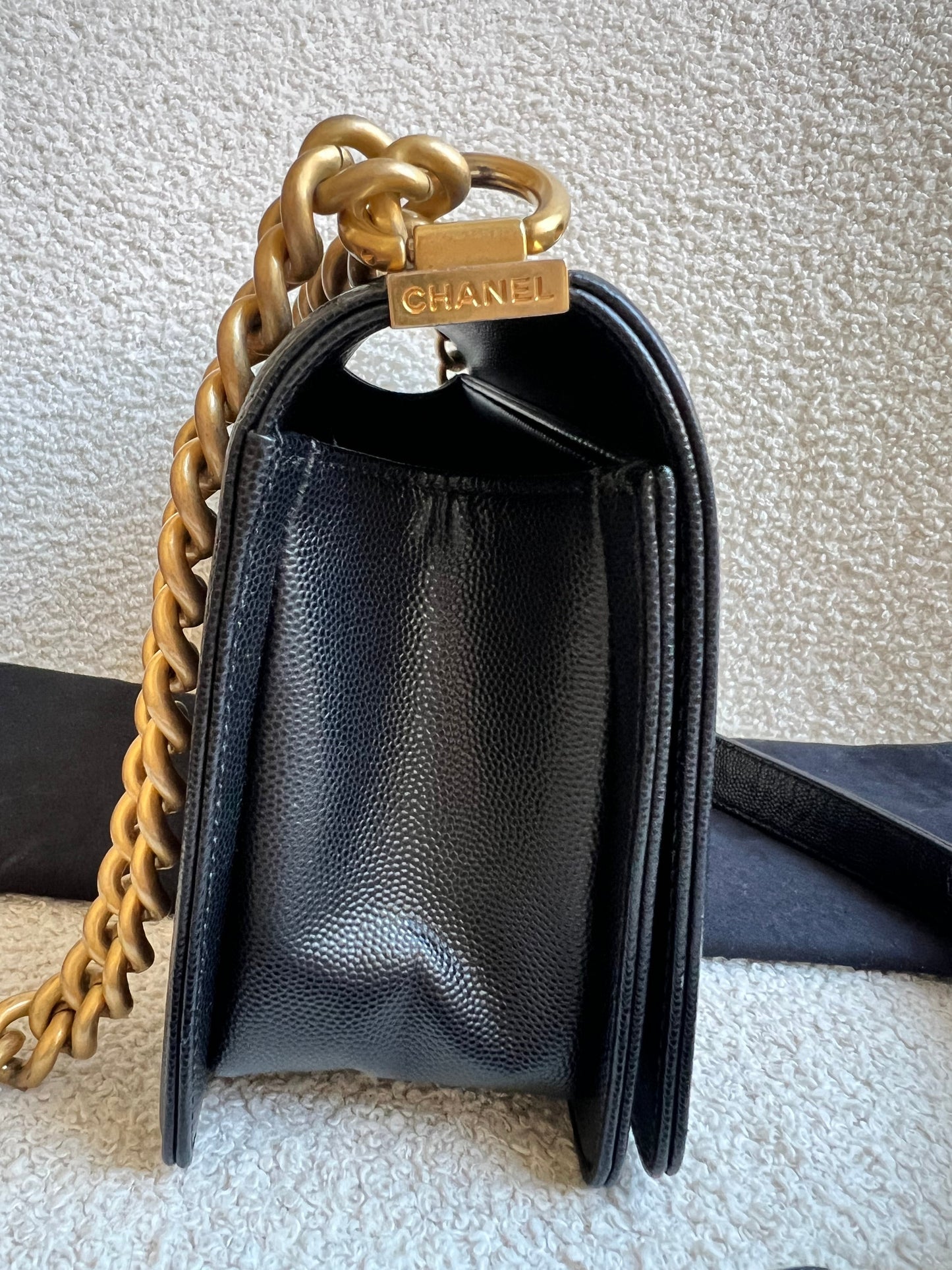 Chanel Black Caviar Medium Boy Bag (RRP £5800)