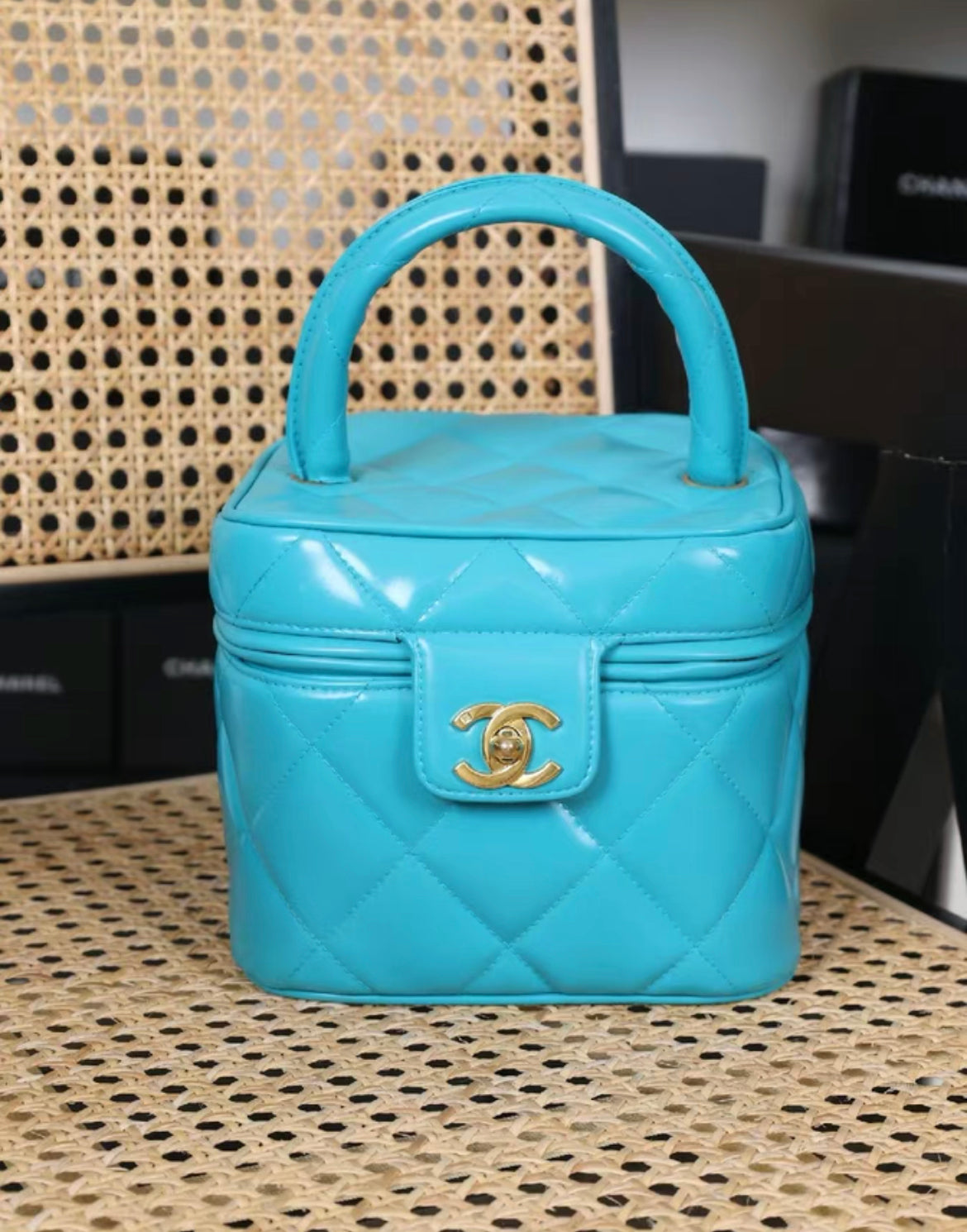 Chanel Chanel 19 Patent Leather Black Shoulder Bag