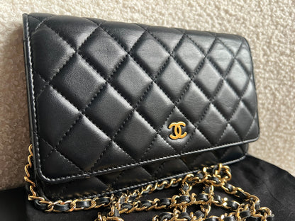 Chanel Wallet on Chain in Black Lambskin Gold Hardware (RRP £2,930)