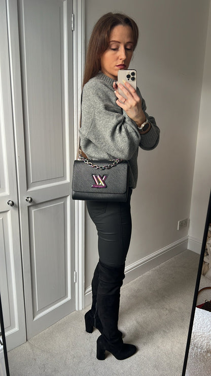Louis Vuitton Black Triple Chain Twist MM Shoulder Bag (RRP £3550)