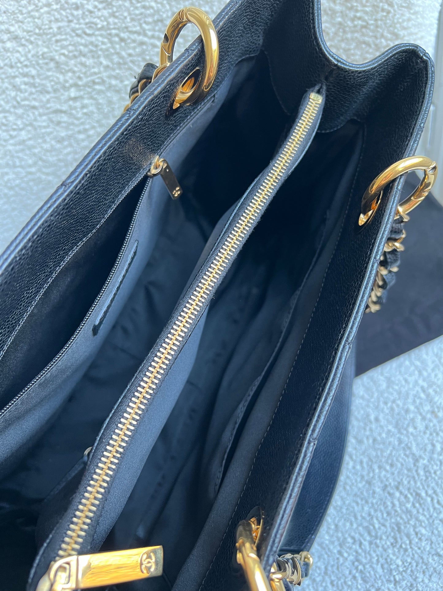 Chanel Black Caviar Grand Shopper Tote Gold Hardware (GST)