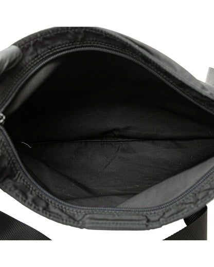 Nylon Zip Top Crossbody Bag with Adjustable Strap