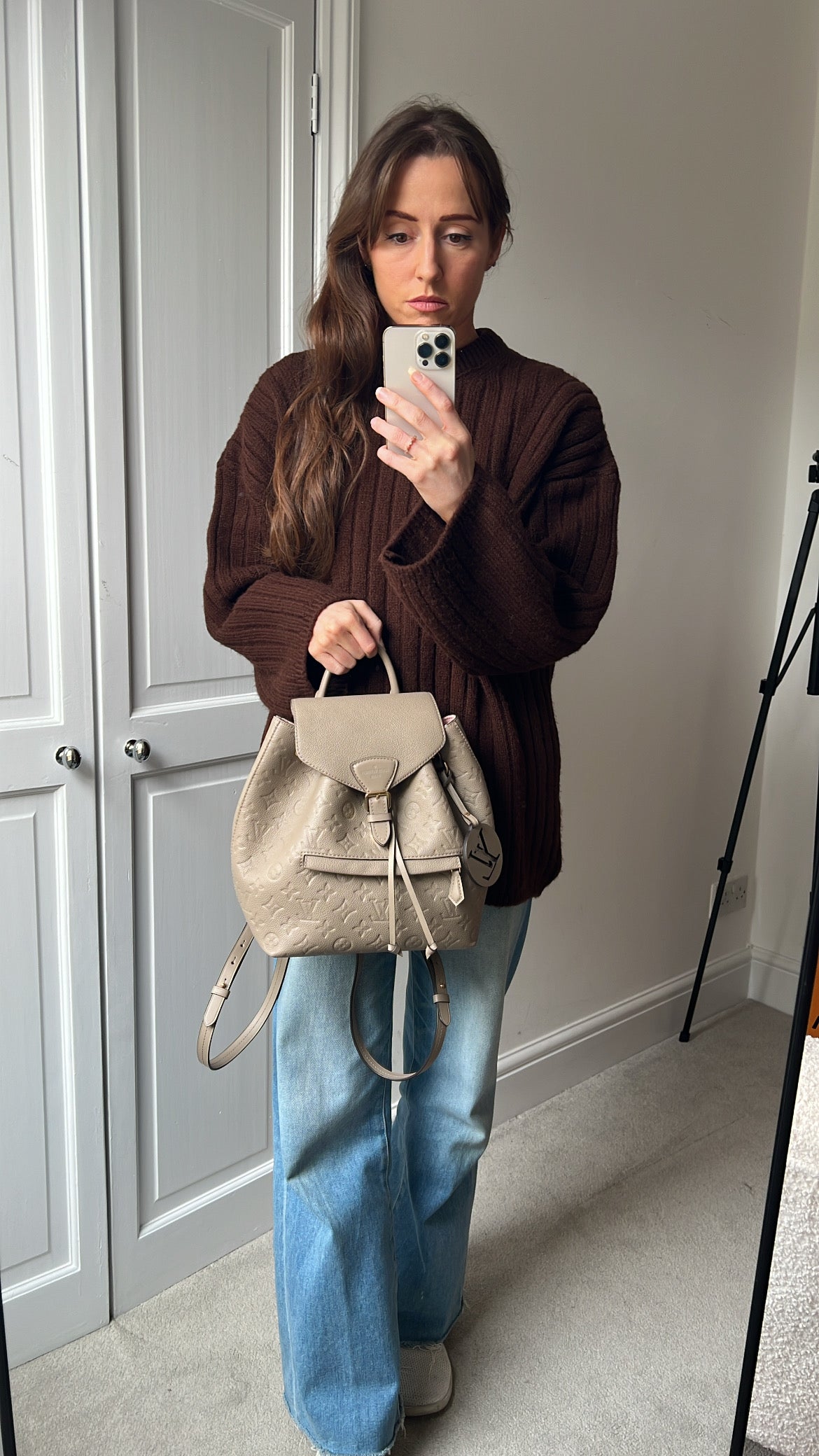 Louis Vuitton Tourterelle Montsouris Backpack Empreinte (RRP £2170)
