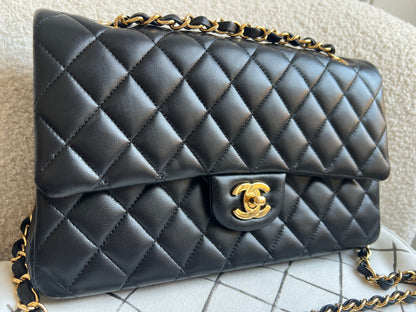 Chanel Medium Classic Flap in Black Lambskin Gold hardware (RRP £9090)