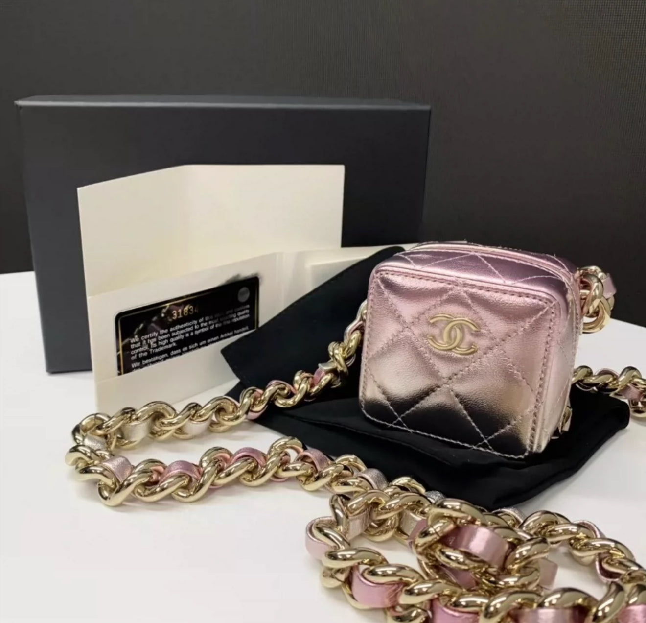 Chanel 22S Pink Square Mini Bag