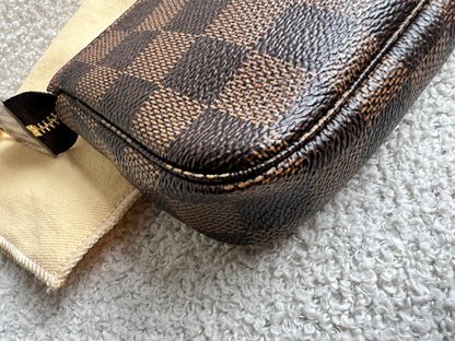 Louis Vuitton Limited Edition Trunks and Locks Mini Pochette Accessoires in Damier Ebene