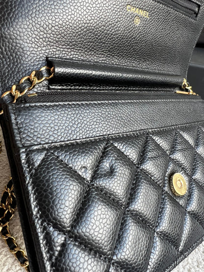 Chanel Black Caviar Wallet on Chain (RRP £2,930)