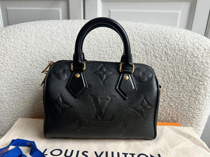 Louis Vuitton Speedy Black Empreinte Bandouliere 20 (RRP £1960)