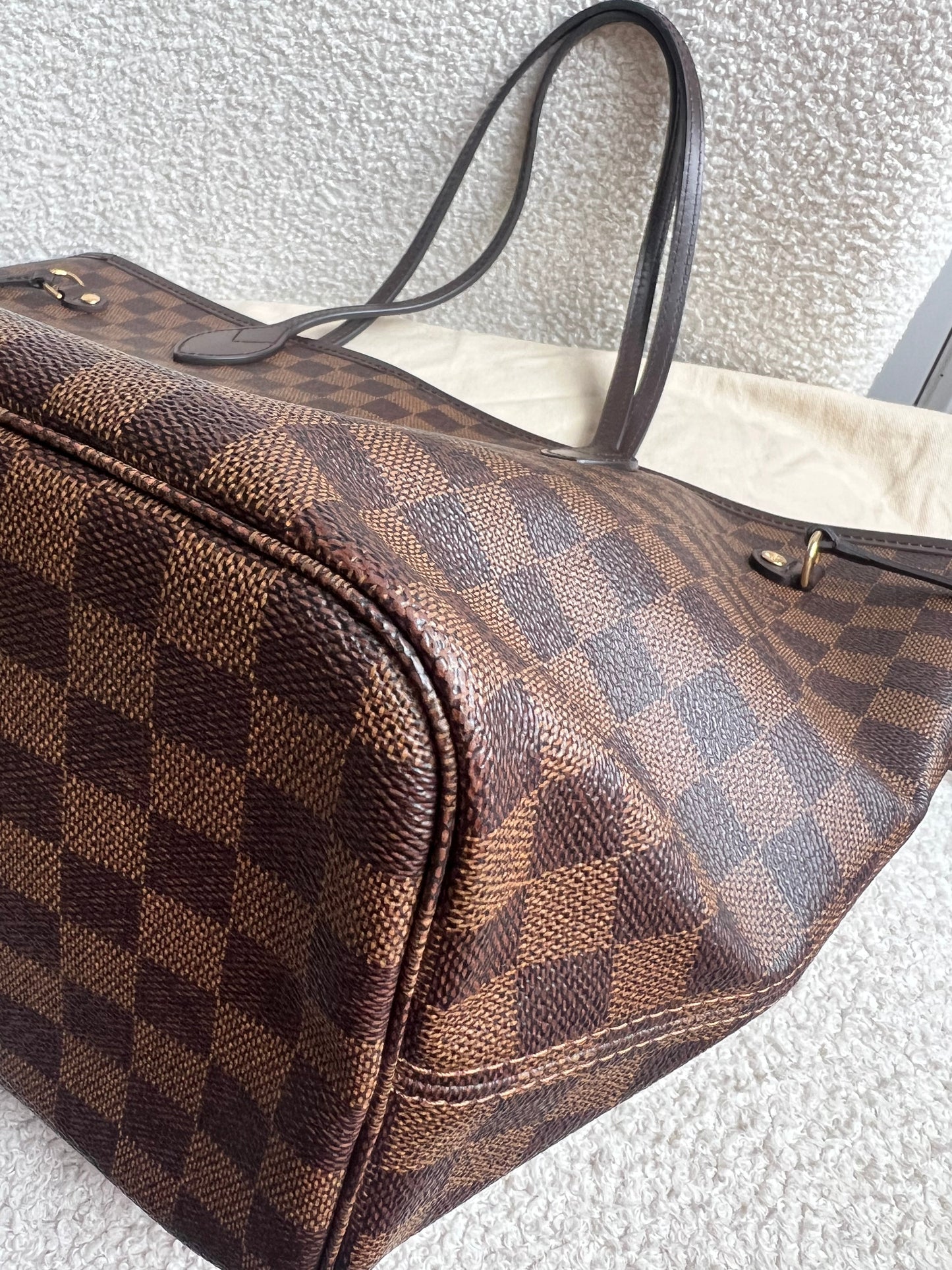 Louis Vuitton Neverfull MM Damier Ebene Rose Ballerine (RRP £1430)