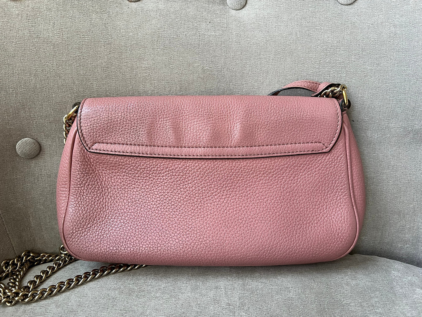 Gucci Rose Pink Soho Disco Crossbody Flap Bag (RRP £1050)