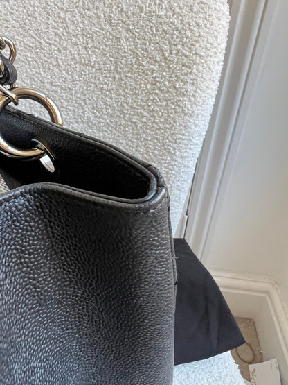 Chanel Black Caviar Grand Shopper Tote (GST) Silver Hardware
