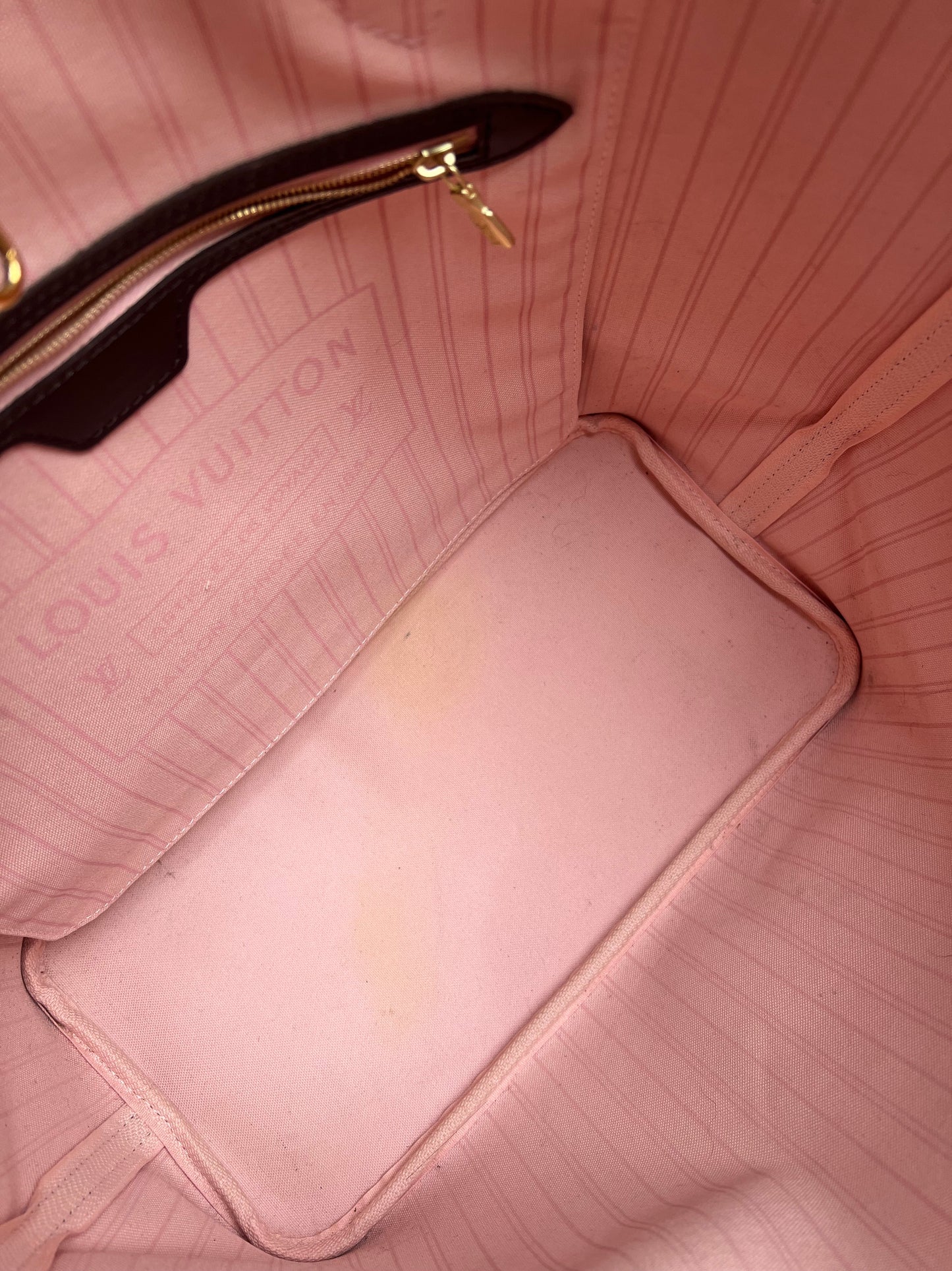 Louis Vuitton Neverfull MM Damier Ebene Rose Ballerine (RRP £1430)