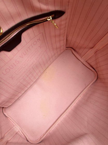 Louis Vuitton Neverfull MM Damier Ebene Rose Ballerine (RRP £1430)