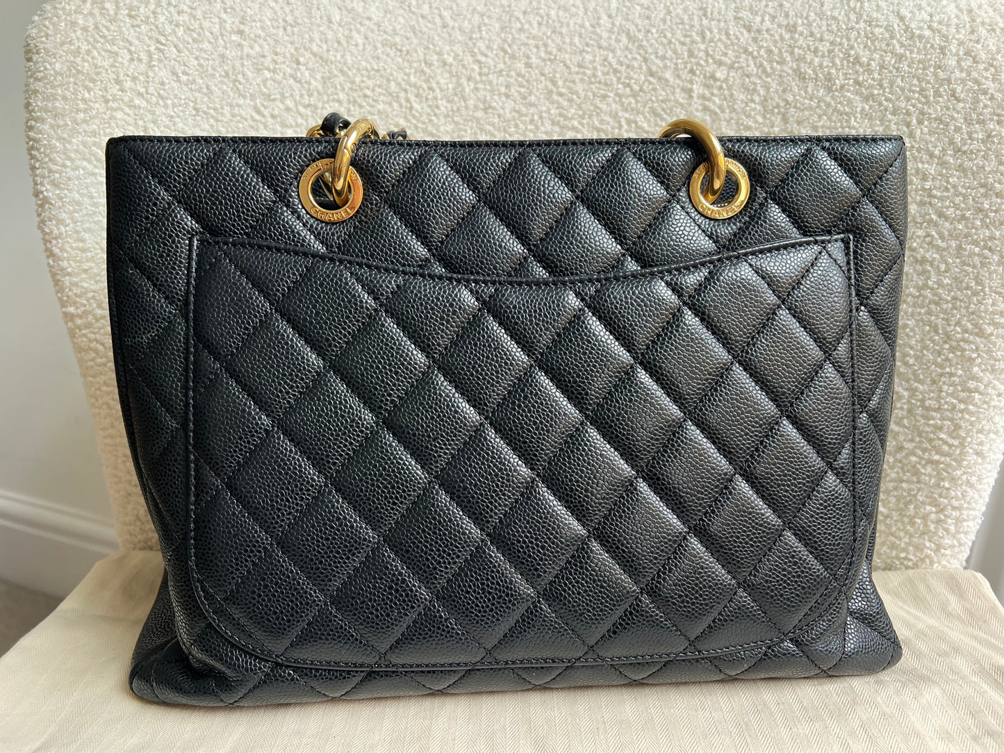Chanel Black Caviar Grand Shopper Tote Gold Hardware (GST)