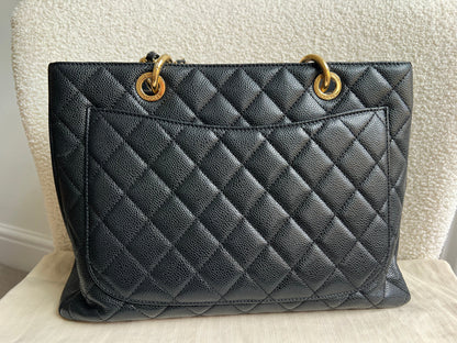 Chanel Black Caviar Grand Shopper Tote Gold Hardware (GST)