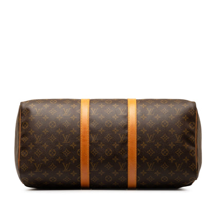 Brown Louis Vuitton Monogram Keepall 50 Travel Bag