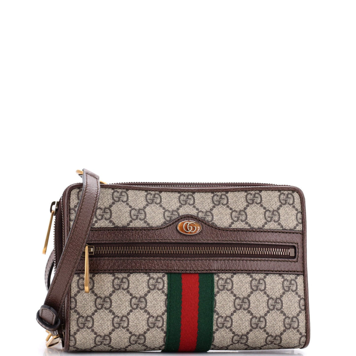 Ophidia Double Zip Crossbody Bag GG Coated Canvas Small