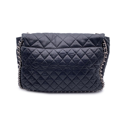 Chanel Black Quilted Lambskin Chain Around Maxi Shoulder Bag