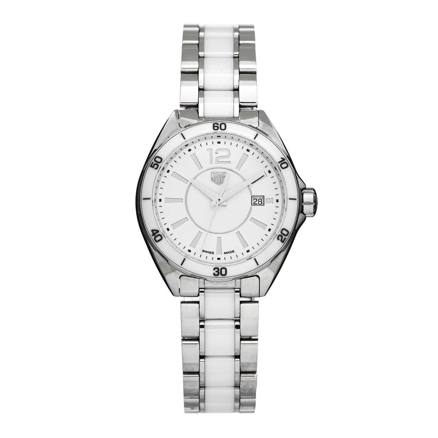 Stainless Steel Ceramic 32mm Formula 1 Lady Quartz Watch White WBJ141AC