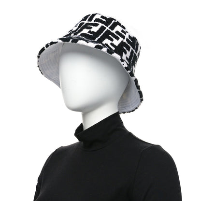 Fendi Terrycloth FF Bucket Hat S White Black