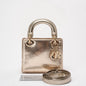 Dior Mini Lady Dior Bag Gold In Python Leather With Gold Hardware On