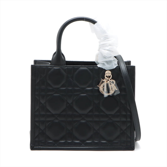Dior Book Tote Leather Black Tote Bag